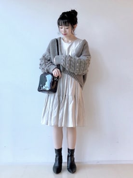 「ポコポコカーデ」｜やっすーさん（レディース・158cm）の秋コーディネート