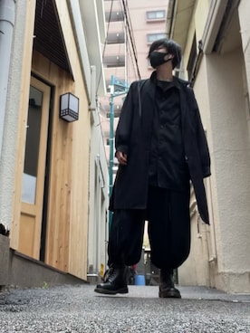 「BLACK Scandal Yohji Yamamoto（ブラックスキャンダルヨウジヤマモト）のアイテム」を使った、takaさん（メンズ・177cm）の春コーディネート