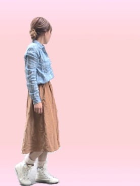 「ROXY（ロキシー）のアイテム（スニーカー）」を使った、Rℹ︎maluさん（レディース・156cm）の春コーディネート