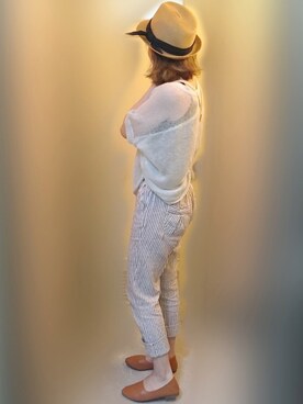 「Ungrid（アングリッド）のアイテム（サスペンダー）」を使った、Rℹ︎maluさん（レディース・156cm）の秋コーディネート