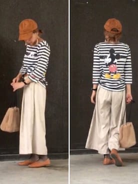 「GORGE（ゴージ）のアイテム（キャップ）」を使った、Rℹ︎maluさん（レディース・156cm）の秋コーディネート