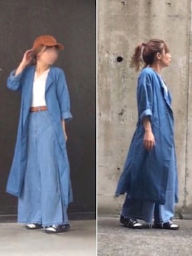 「GORGE（ゴージ）のアイテム（帽子）」を使った、Rℹ︎maluさん（レディース・156cm）の秋コーディネート