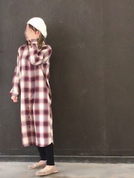「CECIL McBEE（セシルマクビー）のアイテム（ハンチング/ベレー帽）」を使った、Rℹ︎maluさん（レディース・156cm）の冬コーディネート