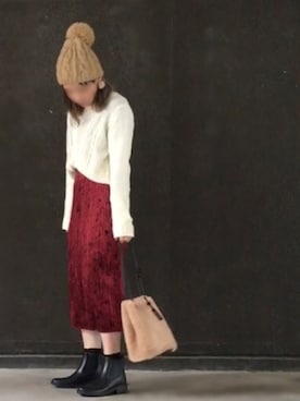 「Balancoire（ブランコアール）のアイテム」を使った、Rℹ︎maluさん（レディース・156cm）の冬コーディネート