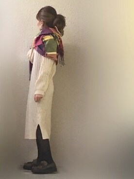 「Factor=（ファクターイコール）のアイテム（ワンピース/ドレス）」を使った、Rℹ︎maluさん（レディース・156cm）の冬コーディネート