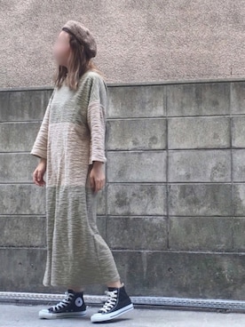 「ANAP（アナップ）のアイテム（ハンチング/ベレー帽）」を使った、Rℹ︎maluさん（レディース・156cm）の春コーディネート