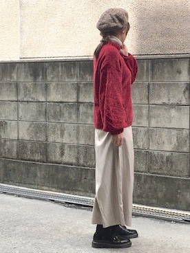 「ANAP（アナップ）のアイテム（ハンチング/ベレー帽）」を使った、Rℹ︎maluさん（レディース・156cm）の春コーディネート