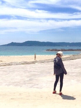 「今日のピアスのアイテム（ピアス（両耳用）、レッド系）」を使った、Rℹ︎maluさん（レディース・156cm）の春コーディネート