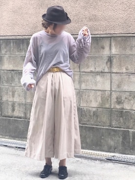 「シースルー」｜「アイテム（レインシューズ）」を使った、Rℹ︎maluさん（レディース・156cm）の春コーディネート