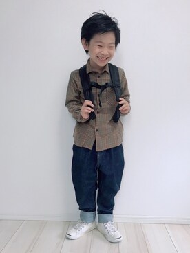「ジャックパーセル」｜「アイテム（その他）」を使った、タロイモさん（キッズ・120cm）の秋コーディネート