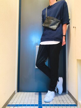 「FACTOTUM（ファクトタム）のアイテム（スウェット）」を使った、@soranoさん（メンズ・177cm）の夏コーディネート