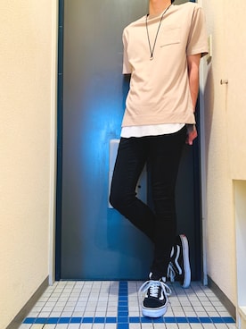 「STUDIOUS BLUE（ストゥディオスブルー）のアイテム」を使った、@soranoさん（メンズ・178cm）の夏コーディネート