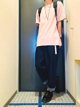 「STUDIOUS BLUE（ストゥディオスブルー）のアイテム」を使った、@soranoさん（メンズ・178cm）の夏コーディネート