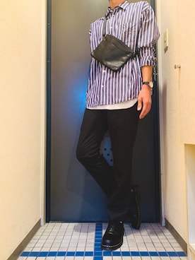 「UP START（アップスタート）のアイテム」を使った、@soranoさん（メンズ・177cm）の秋コーディネート