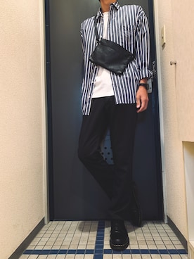 「UP START（アップスタート）のアイテム」を使った、@soranoさん（メンズ・177cm）の秋コーディネート