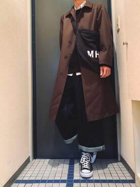 「CONVERSE（コンバース）のALL STAR HI（スニーカー）」を使った、@soranoさん（メンズ・177cm）の冬コーディネート