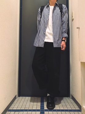 「UP START（アップスタート）のアイテム」を使った、@soranoさん（メンズ・177cm）の春コーディネート