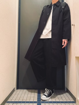 「CONVERSE（コンバース）のALL STAR HI（スニーカー）」を使った、@soranoさん（メンズ・177cm）の冬コーディネート