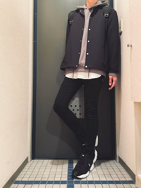 「STUDIOUS（ステュディオス）のアイテム（ブルゾン）」を使った、@soranoさん（メンズ・177cm）の春コーディネート
