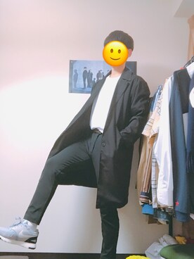 「SPINNS（スピンズ）のアイテム（トレンチコート）」を使った、ひかるさん（メンズ・173cm）の春コーディネート