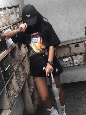 「smokingkills」｜RIKOさん（レディース・150cm）の秋コーディネート