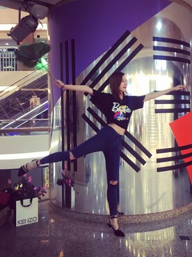 「ZARA（ザラ）のアイテム（パンプス、ブラック系）」を使った、yuyiさん（レディース・168cm）の春コーディネート