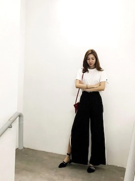 「LILY BROWN（リリーブラウン）のアイテム（その他シューズ）」を使った、yuyiさん（レディース・168cm）の春コーディネート