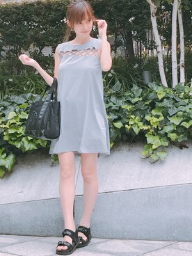 「EGOIST（エゴイスト）のアイテム（ワンピース/ドレス）」を使った、奥山絵里奈さん（レディース・160cm）の秋コーディネート
