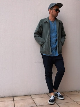 「SUNPOCKET（サンポケット）のアイテム」を使った、Ryugo Saishuさん（メンズ・177cm）の春コーディネート