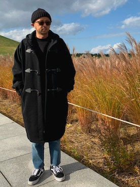 「シンプルおしゃれが好き」｜「アイテム（ダッフルコート）」を使った、Ryugo Saishuさん（メンズ・177cm）の秋コーディネート
