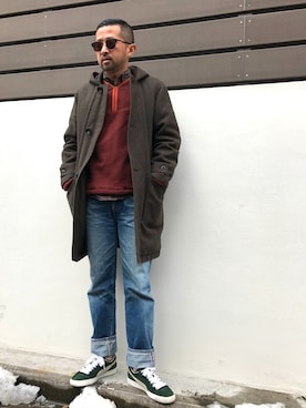 「JIL SANDER（ジルサンダー）のアイテム（モッズコート）」を使った、Ryugo Saishuさん（メンズ・177cm）の秋コーディネート
