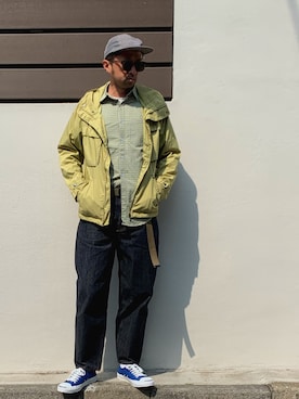 「JIL SANDER（ジルサンダー）のアイテム（マウンテンパーカー）」を使った、Ryugo Saishuさん（メンズ・177cm）の春コーディネート