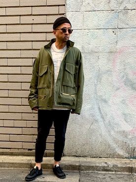 「CDG（シーディージー）のアイテム（シューズ）」を使った、Ryugo Saishuさん（メンズ・177cm）の秋コーディネート