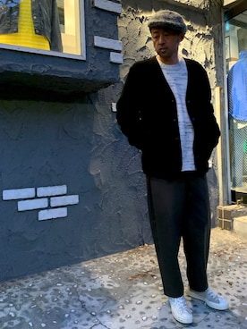 「alexanderwang（アレキサンダーワン）のアイテム（ムートンコート）」を使った、Ryugo Saishuさん（メンズ・177cm）の秋コーディネート