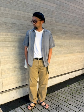 「Acoustic（アコースティック）のアイテム」を使った、Ryugo Saishuさん（メンズ・177cm）の夏コーディネート