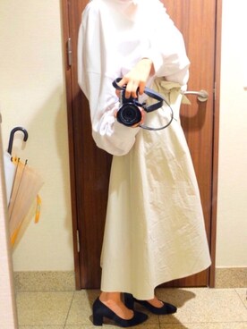 「niko and...（ニコアンド）のメンテンBIGBIG Ｔシャツ【niko and ...】（Tシャツ/カットソー）」を使った、yさん（レディース・153cm）の春コーディネート