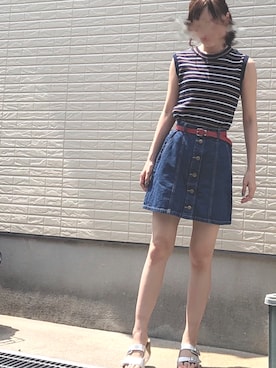 「salus（サルース）のアイテム」を使った、ねこさん（レディース・158cm）の夏コーディネート