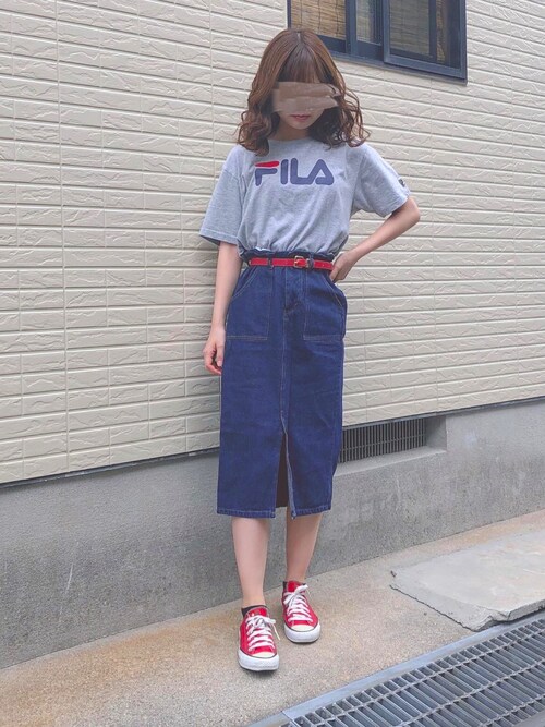 ねこ Filaのtシャツ カットソーを使ったコーディネート Wear