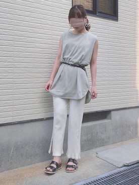 「salus（サルース）のアイテム」を使った、ねこさん（レディース・158cm）の夏コーディネート