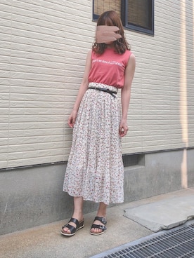 「salus（サルース）のアイテム」を使った、ねこさん（レディース・158cm）の夏コーディネート