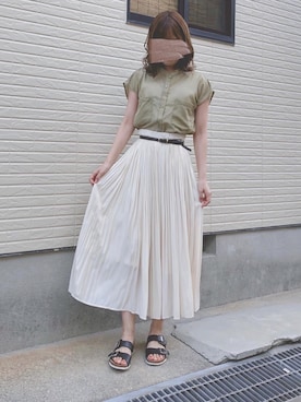 「salus（サルース）のアイテム」を使った、ねこさん（レディース・158cm）の夏コーディネート