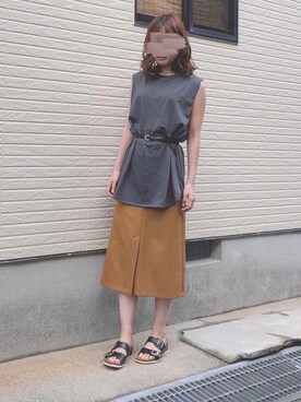 「salus（サルース）のアイテム」を使った、ねこさん（レディース・158cm）の秋コーディネート