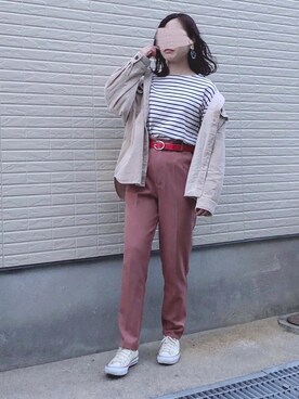 「apres jour（アプレジュール）のアイテム（その他アウター）」を使った、ねこさん（レディース・158cm）の秋コーディネート