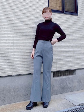 「くすみカラー」｜「アイテム（デニムジャケット）」を使った、ねこさん（レディース・158cm）の春コーディネート