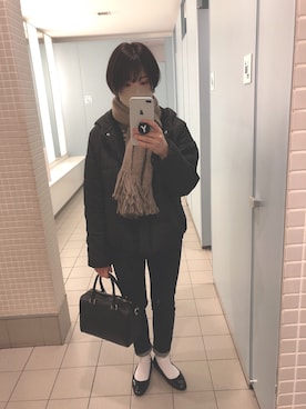 「オリエンタルトラフィック」｜「アイテム（ダウンジャケット/コート）」を使った、ういおさん（レディース・156cm）の冬コーディネート