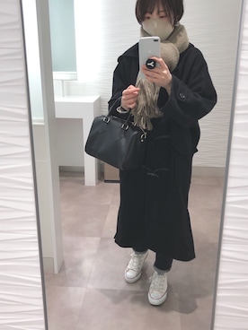 「ニコアンド」｜「アイテム（ダッフルコート）」を使った、ういおさん（レディース・156cm）の冬コーディネート