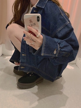 「Heather（ヘザー）のアイテム（ジャケット/アウター）」を使った、aichii_iさん（レディース・158cm）の春コーディネート