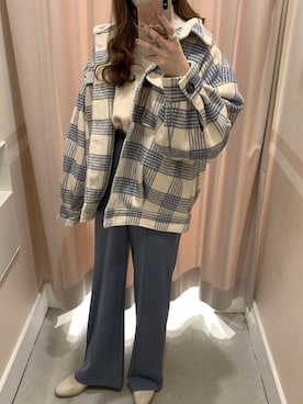 「Heather（ヘザー）のアイテム（その他アウター）」を使った、aichii_iさん（レディース・158cm）の冬コーディネート