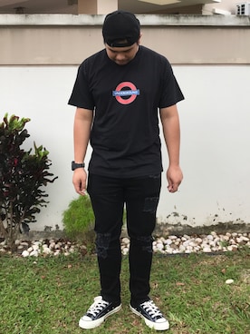 「PRIMARK（プライマーク）のアイテム（パンツ）」を使った、Shafiq Sulaimanさん（メンズ・168cm）の冬コーディネート