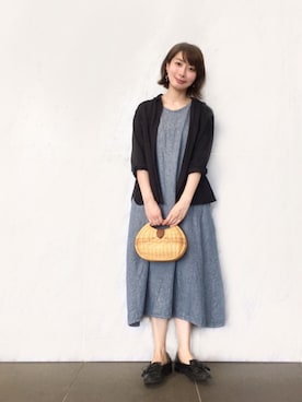 「Yves Saint Laurent（イヴサンローラン）のアイテム（ローファー）」を使った、☺︎由佳☺︎さん（レディース・160cm）の夏コーディネート